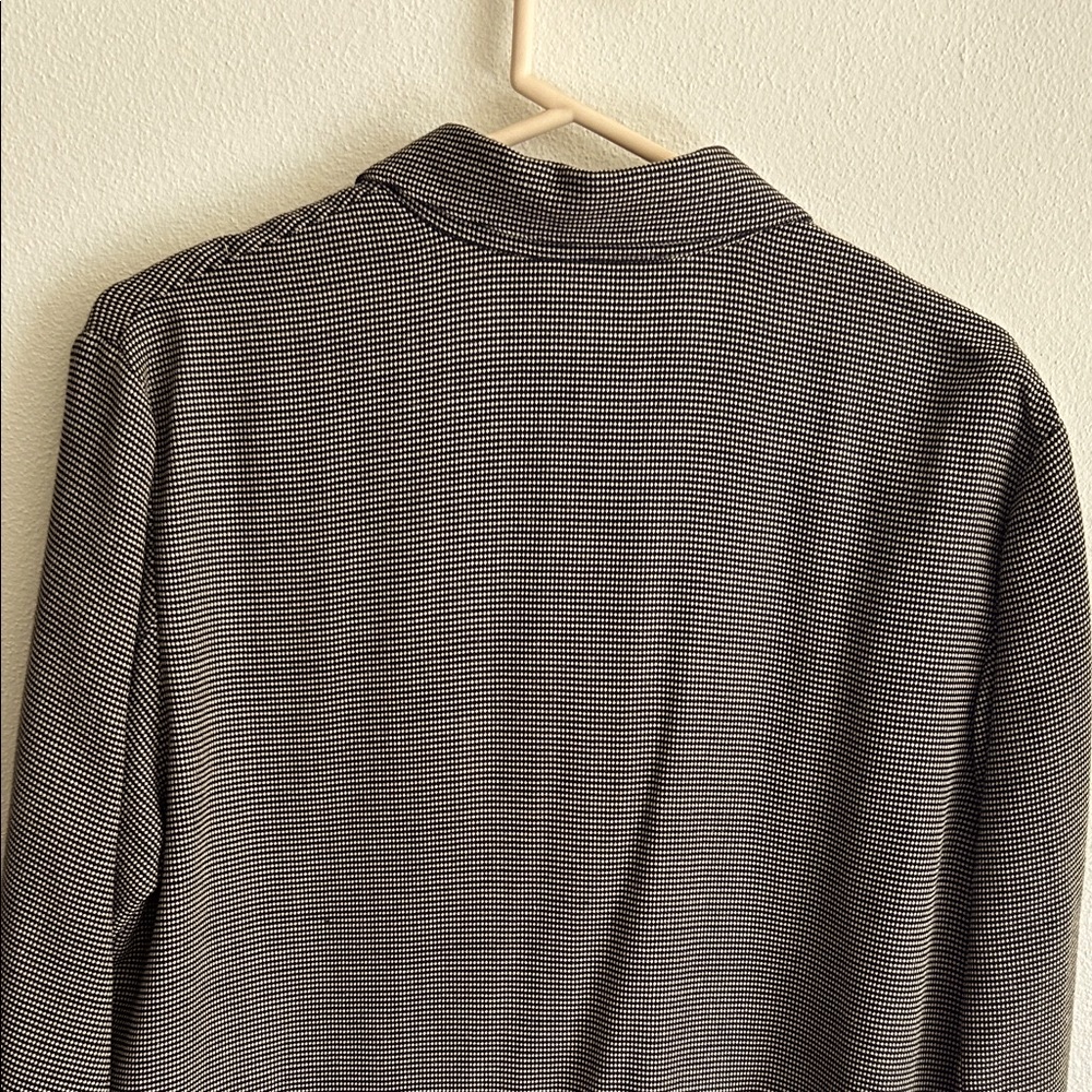 Super Sharp Black/Cream Textured Pattern Rayon/Wo… - image 6